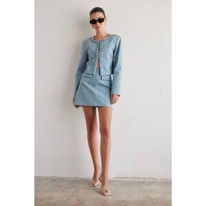 NEW JS71 claudie mini skirt in blue